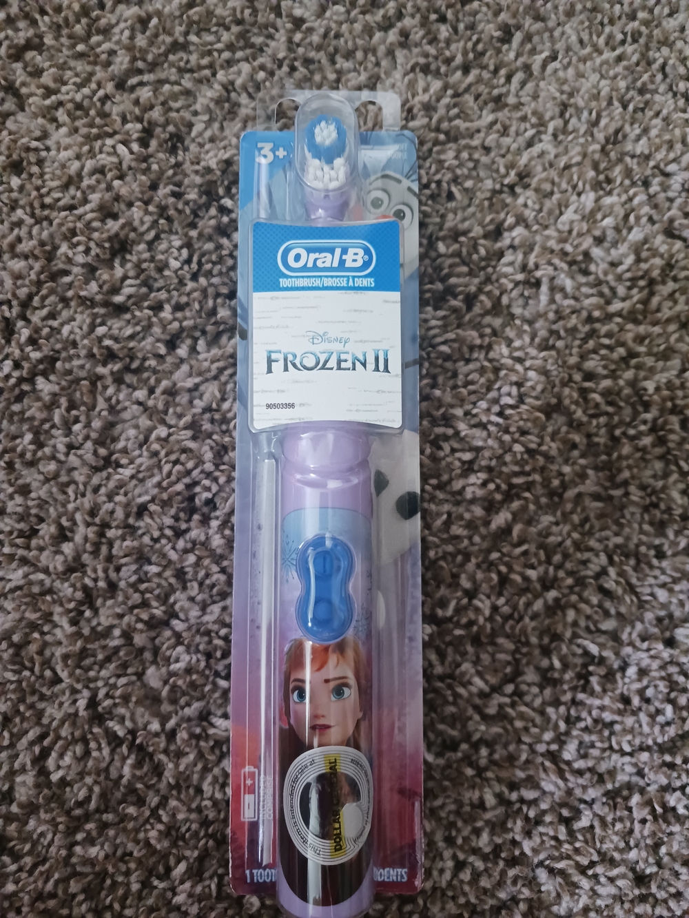 NWT Disney Frozen II Purple and Blue Kids Electric Toothbrush - Picture 2 of 3